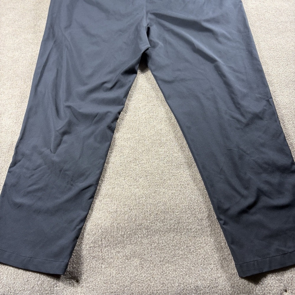 Adidas Pants Performance Black Mens Size 40x 30 Golf Casual Logo Pockets Stretch - Picture 7 of 9